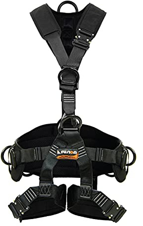 Fusion Climb Tac-Rescue, Construction Harness - Full Body Harness, 6 D-Ring Points, and Quick-Release Steel Buckle Safety Harness OSHA & ANSI Compliant