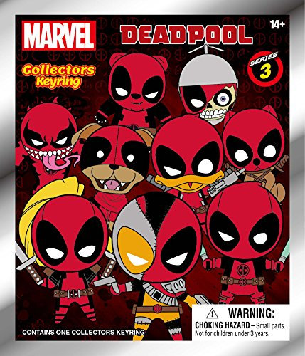 Deadpool Marvel Series 3 Blind Bag Foam Figure Keyring, One Random