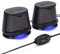 ENHANCE SB2-Computer Lautsprecher, PC Lautsprecher mit Blauem LED-Glimmlicht und 2.0 USB-Stromversorgung - 10 W Spitzenklang, Inline-Lautstärkeregler - Kompatibel mit Gaming-Desktop, Laptop, PC
