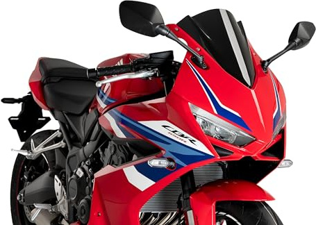 Puig 3568N Z-Racing Screen with aerodynamic design and rounded profile for maximum protection, Black