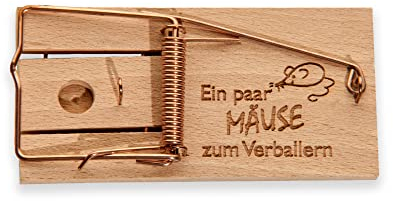 Spruchreif | Mausefalle mit Spruch „EIN Paar Mäuse zum Verballern“ | Witziges Geldgeschenk – Originelle Geschenkidee zum Geburtstag