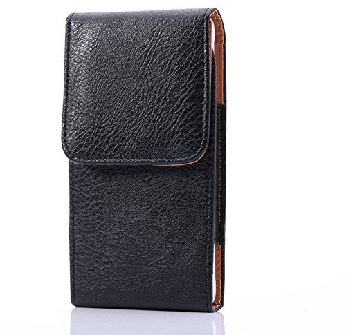 Vertical Leather Cell Phone Pouch with Belt Clip Holster for iPhone 11 Pro Max,XS Max,8 Plus,7 Plus,6s Plus, Universal for Sony Xperia 10 II,Xperia 5, Xperia 10