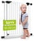 BOMI Kindergitter tür ohne Bohren Mira | 90° Stop | Schließt automatisch | Hunde Türschutzgitter BOMI Kindersicherung | Hochwertige Treppensicherung für Kinder | Breite: 233-241 cm