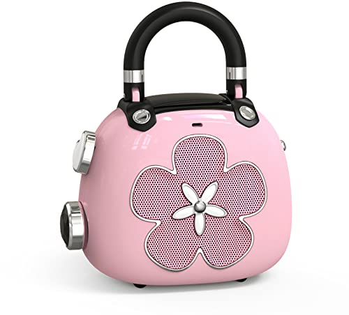 DOSS Enceinte Bluetooth Portable, Mini Enceinte légère avec Son Puissant,Microphone intégré,Mini Haut Parleur Parfait pour la Chambre, Maison, idéal Cadeau pour Fille, Femme-Rose