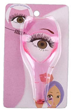 1pcs 3 in 1 Wimpern Werkzeug Mascara Schild Applicator Schutz Wimpern Leitfaden Für Make-up Durchsichtigen Kunststoff Wimper-karte (rosa)