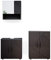 Vicco Badmöbel-Set Irma, Anthrazit Hochglanz, 3 Teile, mit Unterschrank 60 cm
