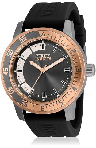 Invicta Specialty Orologio da Uomo in acciaio inossidabile con movimento Quarzo - 45mm, Oro Nero/Rosa