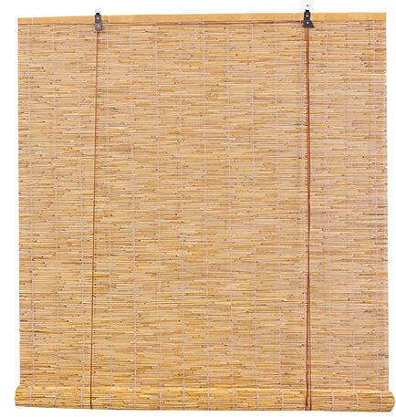 Volet roulant en roseau naturel, stores en bambou, volets fenêtre romains, stores à rouleau, pare-soleil, crème solaire, respirant, pour extérieur, intérieur, personnalisable,120x140cm/48x55in