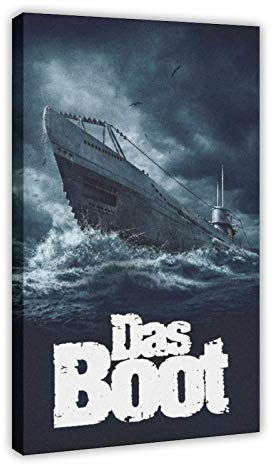 Vintage Classic Das Boot Retro Filmposter Leinwand Poster Wandkunst Dekor Bild Gemälde für Wohnzimmer Schlafzimmer Dekoration Rahmen: 60 x 90 cm