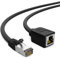 HB-DIGITAL Câble LAN brut CAT 7 de 10 m pour câble réseau Ethernet RJ45 mâle vers RJ45 femelle 10 Gbit/s S/FTP cuivre PIMF - Noir