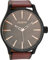 Oozoo Herrenuhr mit Lederband 50 MM Black/Braun/Rotbraun C7862
