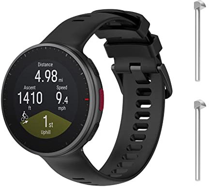 WEINISITE Armband für Polar Vantage V2, Frauen Männer Sport Armbänder Uhrenarmbänder Silikon Ersatzarmband Kompatibel mit Polar Vantage V2 Watch (Schwarz)