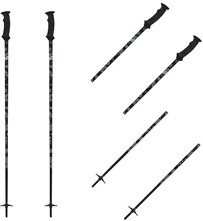 K2 Style Aluminum Ski Poles (Black, 48in)