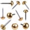 Retro Solid Pure Brass Tacks as Antique Upholstery Nails for Furniture, Decorative Push Pins for Wood,Carpet Tacks,Hardware Nails,Cap Nails,Thumb Tacks，Brass Fasteners(1/2,12mm Gold Color,20 Pcs)
