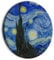 murando - runde Bilder Vincent Van Gogh 60x60 cm Leinwandbild 1 tlg Kunstdruck modern Wandbilder XXL Wanddekoration Design Wand Bild Sternenklare Nacht Landschaft Abstrakt l-B-10000-bc-a