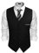 COOFANDY Herren Weste Slim Fit Modern Anzugwetse Ärmellose Weste Anzug Smoking V-Ausschnitt für Männer Schwarz S
