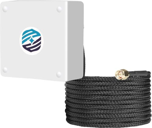 Maswell Antenne GPS GNSS SMA mâle, GPS GLONASS BEIDOU GAILEO L1 Bande 1561-1602 MHz, Support à vis et adhésif, câble tressé en Nylon stabilisé UV étanche IP67