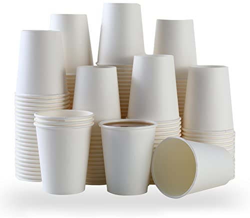 100 Park Disposable Hot Coffee Cups - Bulk 8 Oz Paper Cups, Disposable cups
