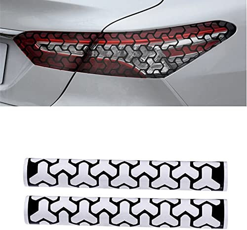 NewL 2 Stück Auto-Scheinwerfer, Wabenform, Rücklicht, Ausschnitt, Hohlfolie, Gitter, Seitenschutzfolie, Aufkleber 30 cm x 48 cm (Waage)