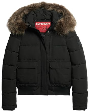 Superdry Damen Everest Bomberjacke mit Kapuze