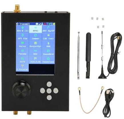 Receptor de Radio SDR, Receptor de Radio de Software con Todas Las Funciones de 1 MHz a 6 GHz con Conector de Audio de 3,5 Mm, Kit de Receptor SDR de Aleación de Aluminio,