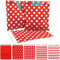 Frau WUNDERVoll® 50 PAPIERTÜTEN ROT, PUNKTE 13 x 16,5 cm, 45 Gramm Papier, flach/Candy Bar, Hochzeit, Kindergeburtstag, Papiertütchen, Candybag, Tüten, Mitgebseltüten