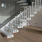 Corrimano a Ringhiera per Scale interne, a forma di U, ferro battuto, corrimano scale fai da te Montaggio Laterale, passamano per scale esterni, Corridoio Loft Villa (95cm, Bianco)