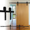 Randaco Rail porte coulissante 244cm/8FT, système de porte coulissante avec une capacité de charge de 150kg, kit porte coulissante pour une seule porte en bois(rectangulaire)