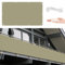 AYLFBFU Balkon Sichtschutz 100x800cm Blickdichte Windschutz und UV-Schutz, Sichtschutz für Balkon Terrasse für den Gartenzaun oder Balkon, mit Ösen Kabelbinder Kordel, Khaki