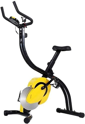 CNBYDK Home Trainer, con sensori di pulsazioni manuali, con Schienale, Cyclette Pieghevole Fitness Allenamento Cardio Macchina per dimagrire,Grey
