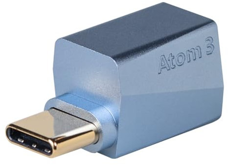 Audirect ATOM3 Portable Headphone DAC Amplifier, Femtosecond Crystal Oscillator, Mini Audio Amps Supports PCM 32bit/768kHz, for Phone/PC/Laptop/Home/Car Audio Compatible with Smartphones/PC