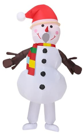 APLVFFZH Déguisement de Bonhomme de Neige Vêtements de Noël Branche d'arbre Bonhomme de Neige Costume Gonflable pour Mascarades en Salle, Carnaval