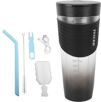 Licuadora Portátil Recargable Tipo C Resistente al Agua Batidora Eléctrica para Frutas Batidos y Bebidas Mezclador con Motor Potente para Casa Viajes o Deportes