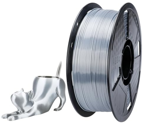 CC3D Seide 57D TPU Filament Silber 1,75 mm 1KG 3D Druck materialien FDM flexibles härter als 98A TPU Seide Filament für 3D Drucker 57D TPU Seide Silber