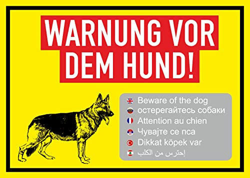 Daged Warnung vor dem Hund Schäferhund Aufkleber Vinyl Sicherheitsaufkleber Selbstklebende Karte Sticker TK- 054