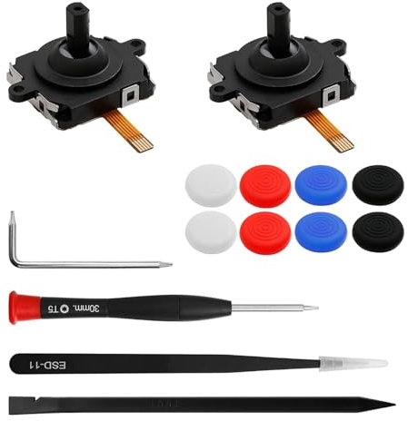 DEFIYEAR 2 Pcs for Oculus Quest 2 Controller - Silicone for Oculus Quest 2 Controllers Joystick Replacement Kit, Analog Thumb Stick Repair Set for Oculus Quest Joystick Caps & Repair Tools for Quest