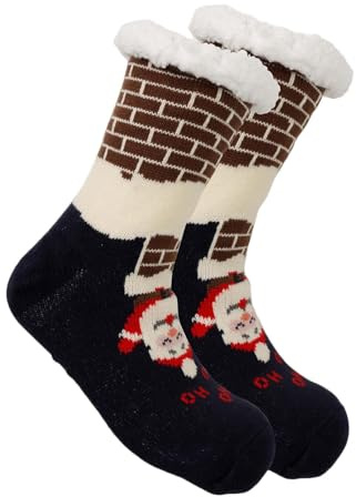 Generisch Stulpensocken Damen für Frauen Karikatur Socken Unisex Winter Warme Geschenke zum Geburtstag Weihnachtssocken Unisex Karikatur Lustige Socken Haussocken Warme Bettsocken Für Damen