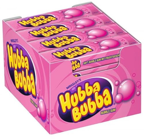 Hubba Bubba Big Babol, Chicle con Sabor a Frutas, Paquete de 20, 700g