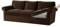 Stretch-Samt-Sofabezug mit separaten Sitzkissen und Rückenlehnen, Gummiband, Schonbezüge für 3-Sitzer-Sofa, Dunkelbraun, 7-teiliges Set