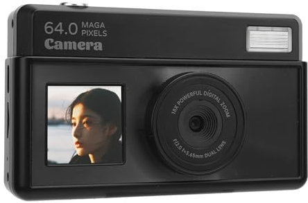 Appareil Photo Numérique 4K pour la Photographie, FHD Autofocus 68MP Caméra de Voyage Compacte, Camara Portable avec Zoom 18X, Anti-secousse, Plusieurs Filtres (Noir Complet)
