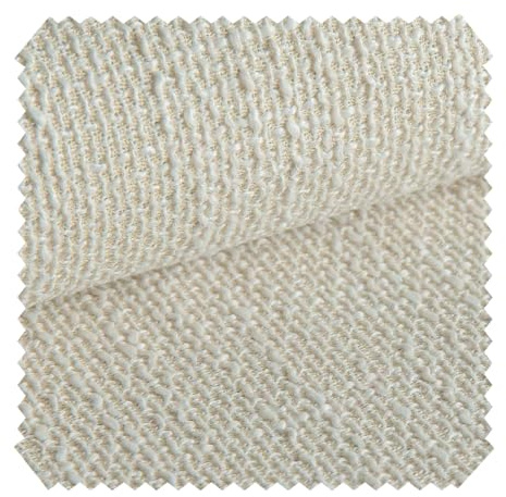 novely® LANZ SOFT - Polsterstoff mit Webstruktur - Grob gewebter Möbelstoff - Melierter Bezuggstoff in Scandi Chic - Pflegeleichte Meterware 1lfm | Farbe: 80 Creme Weiß