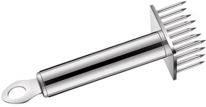 YUXITA Pratico spiedino per carne in acciaio inox 304, per barbecue e cucina, con manico ergonomico