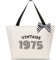 Vavabox Geschenk zum 50. Geburtstag Frau Premium 50. Geburtstag Shopper Damen, Vintage 1975 Handtasche für Oma, Mutter & Freundin