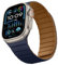 Sixmoat Cinturino Reversibile Doppia Faccia Compatibile con Apple Watch 49mm 46mm 45mm 44mm 42mm, Cinturino Magnetico in Silicone Morbido per iWatch Ultra SE serie 10 9 8 7 6 5 4 3, Blu scuro-grigio