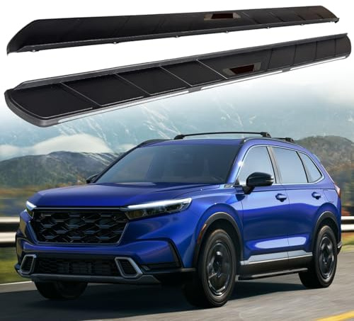 Marchepieds pour Honda CRV CR-V 2023, 2024 et 2025 en aluminium texturé noir, 12,7 cm, marchepieds latéraux avec supports