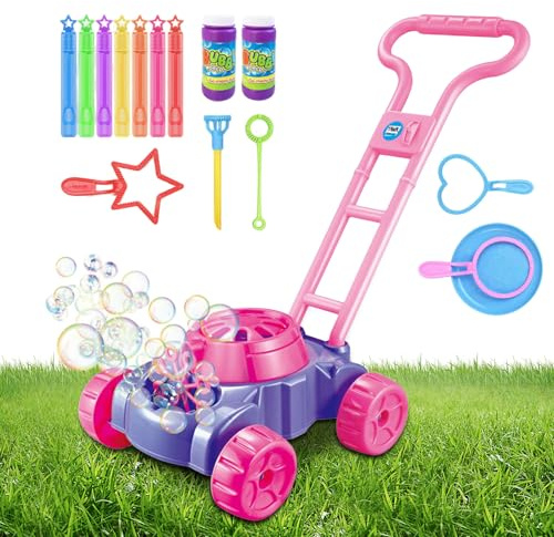 Machine à Bulles Tondeuse à Gazon | Jouet d'Imitation et de Jeu - Jouets À Bulles pour Jeu en Extérieur | pour D'Âge Préscolaire Filles Cadeaux De Noël Et