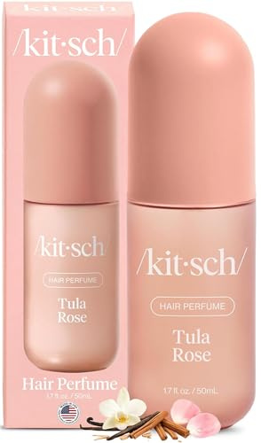 Kitsch Hair Perfume for Women - Tula Rose | Clean, Deodorizing & Patented Odor-Eliminating Technology Hair Spray & Body Mist - Freshen Hair, Body & Pillows - Floral Vanilla Scent – 50mL