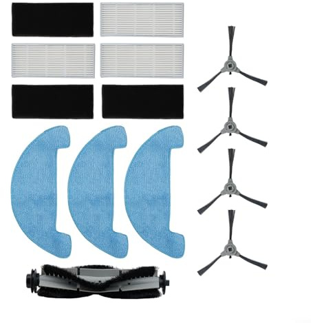 Kivivaka Staubsauger-Roboter-Set für VG RVC 3000 3000 BS, inklusive Rollbürste, 4 Seitenbürsten, 3 Wischtücher und 3 Filter-Kits