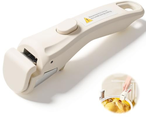 DUSEKI Poignée Casserole Amovible Universelle Manche Détachable Résistant 250 °C Remplacement Ergonomique Poignée Antidérapante pour Poêle À Frire et Batterie de Cuisine Empilable Ustensiles Cuisine