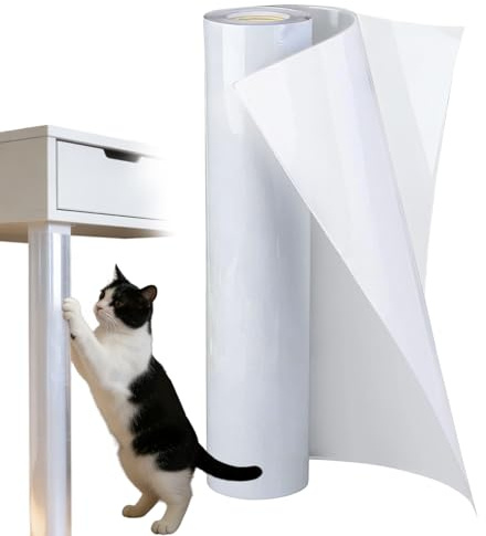 Cat Scratch Protector, Self Adhesive Furniture Guard, Couch Cover with Portable Layer, Transparent Sofa Cover, Furniture Protection with Easy Application, Scratch Guard for Carpet Wall Door Leather